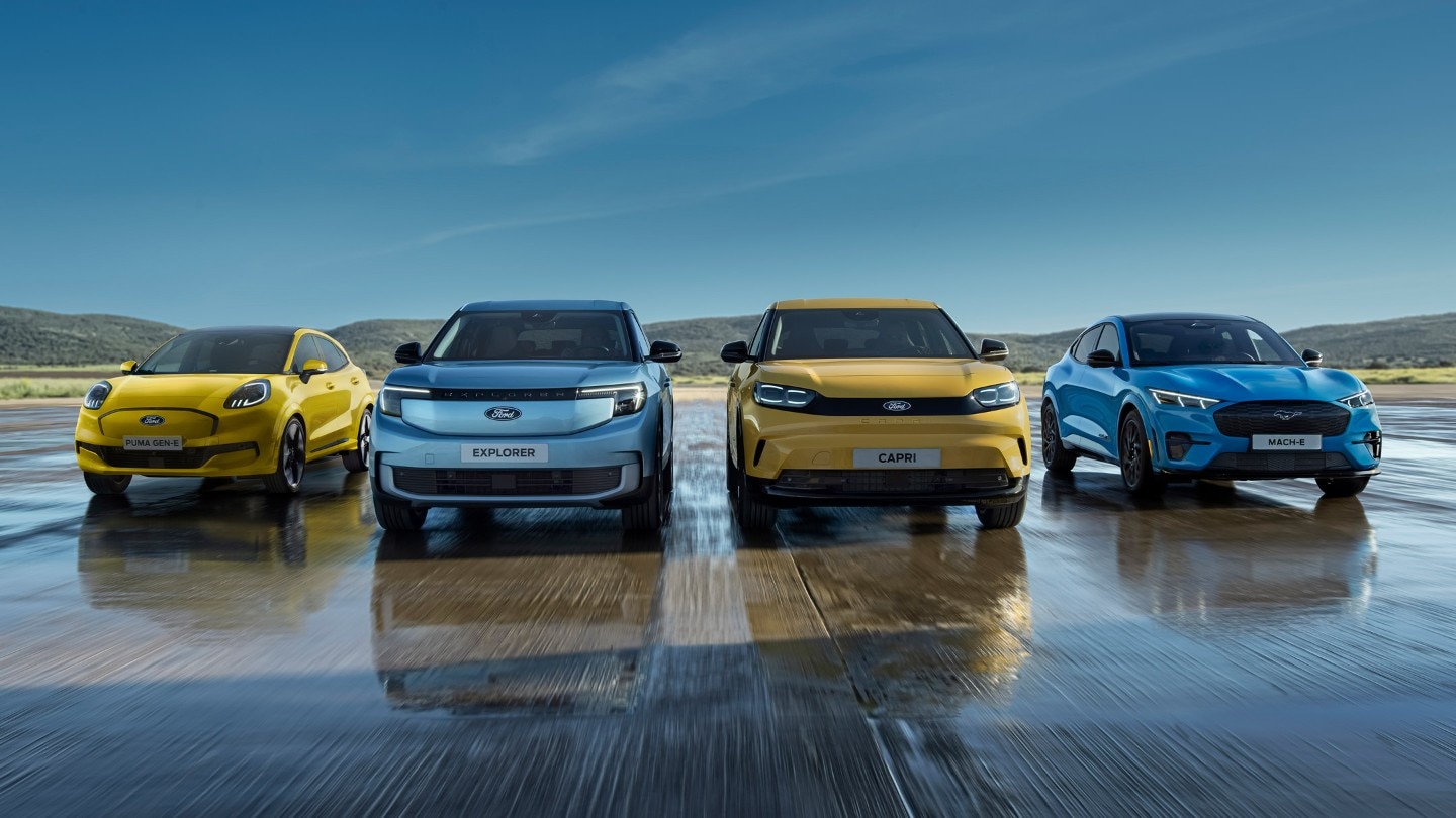 EV Range: Puma Gen-E, Electric Explorer, Electric Capri, Mustang Mach-E