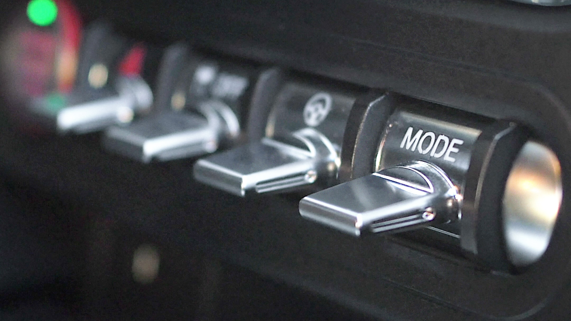 Ford Mustang My Mode switch close up