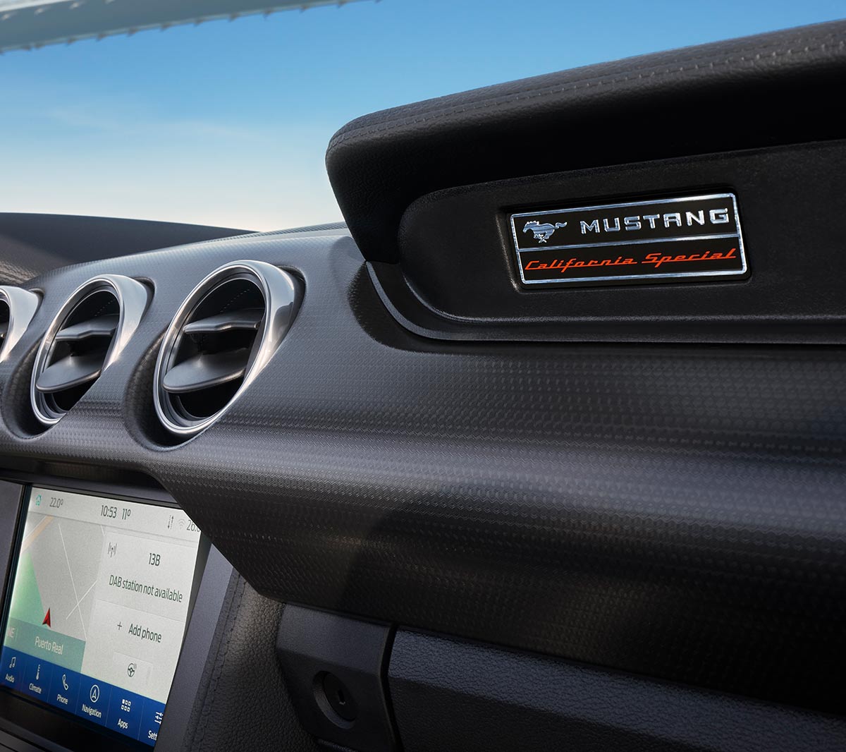 Ford Mustang GT interior mustang branding