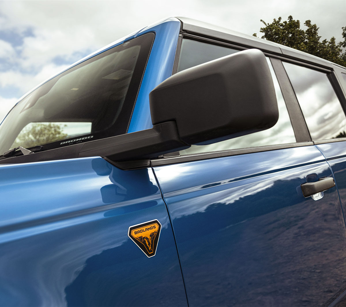 Ford Bronco wing mirror close-up