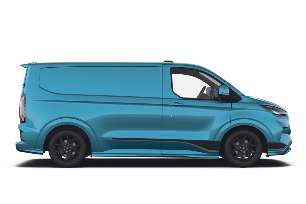 A Új Ford E-Transit Custom oldalnézete