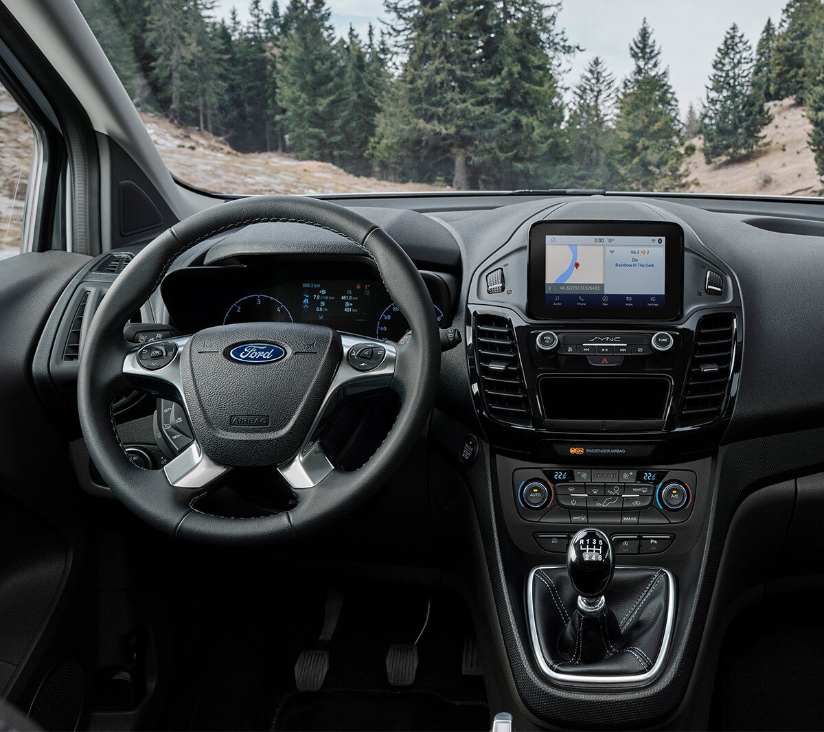 Ford Transit Connect interior with SYNC 3