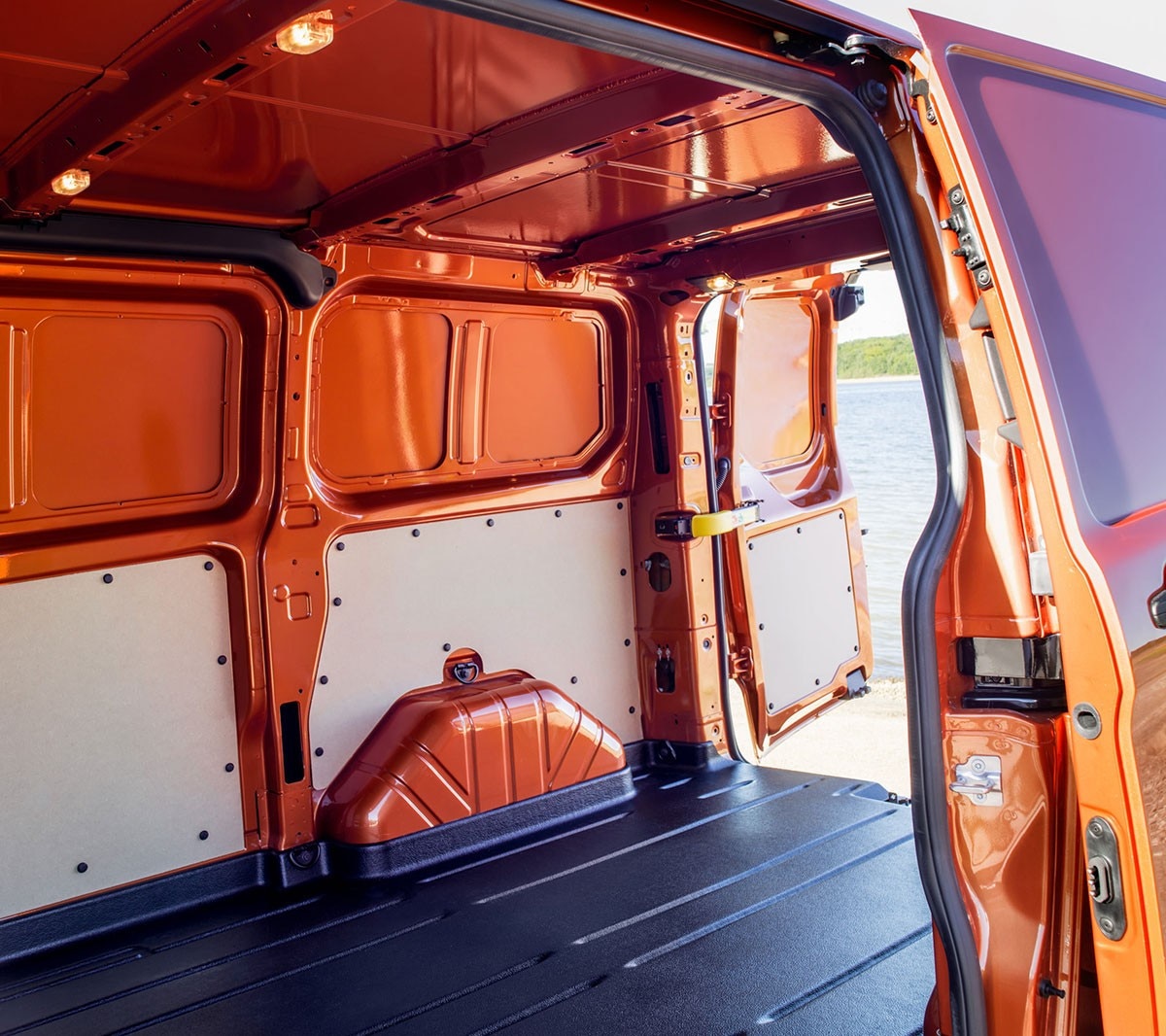 New Orange Transit Custom load space