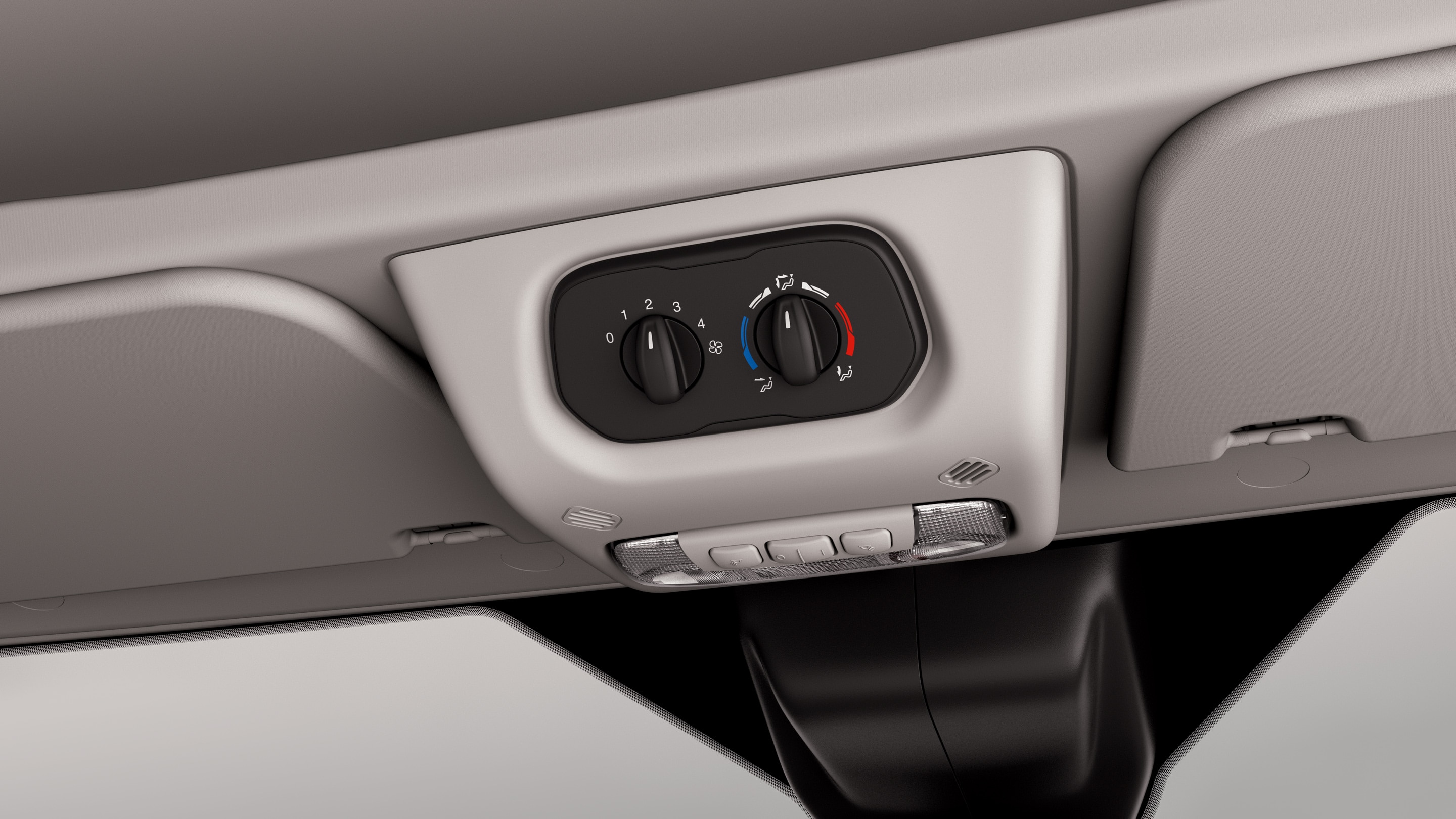 Ford Transit Minibus close up on aircon dials