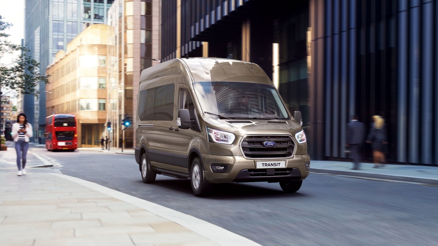 Ford Transit Minibus driving in city