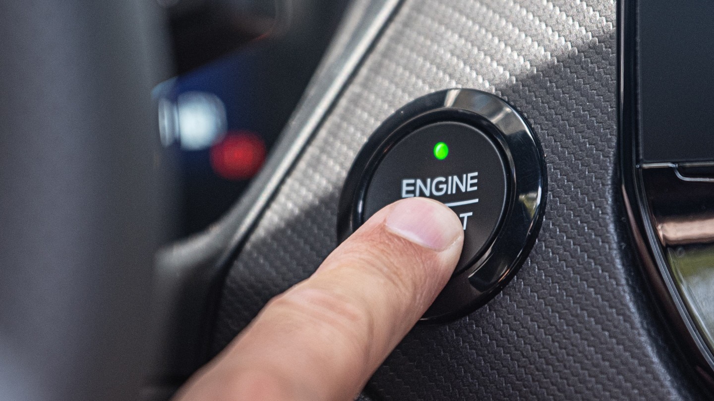 Ford Tourneo Connect showing Ford Keyfree system on the dashboard