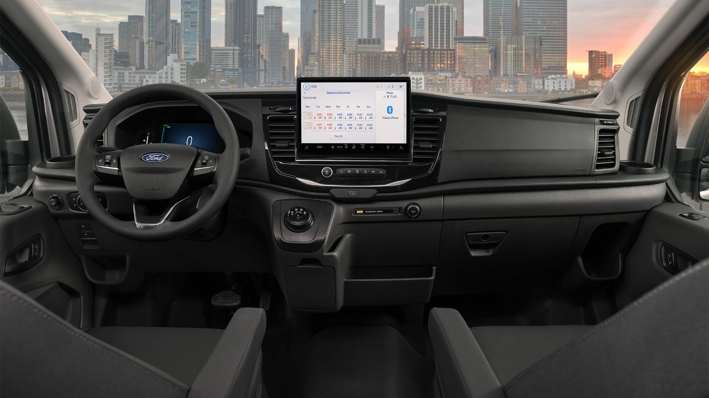 A Ford E-Transit belső tere