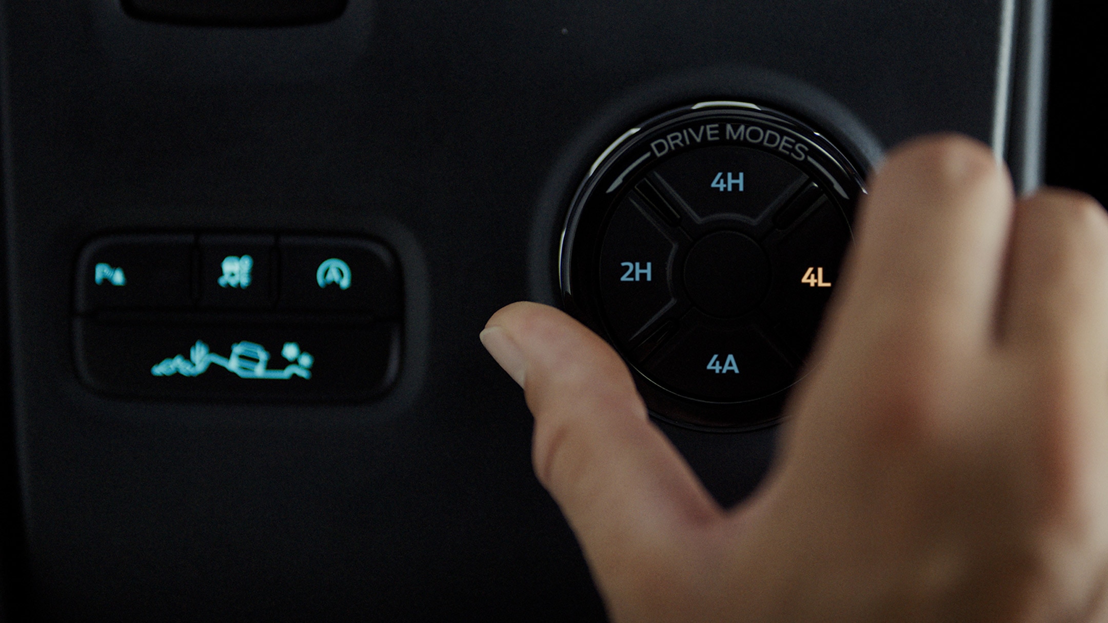 All-New Ford Ranger Raptor Drive Modes button detail
