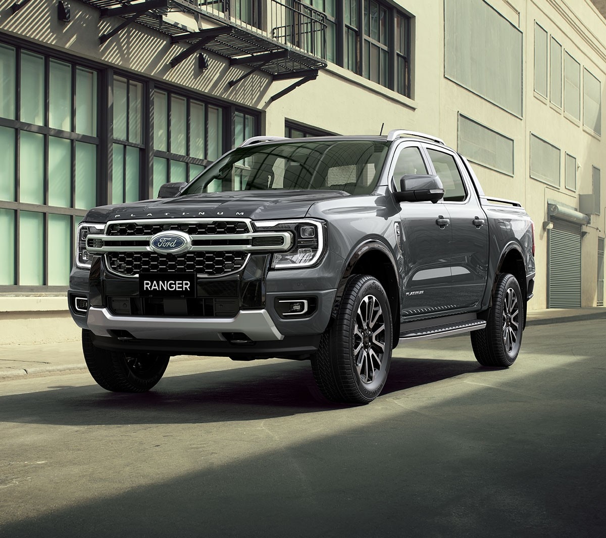 All-New Ford Ranger Platinum front 3/4 view