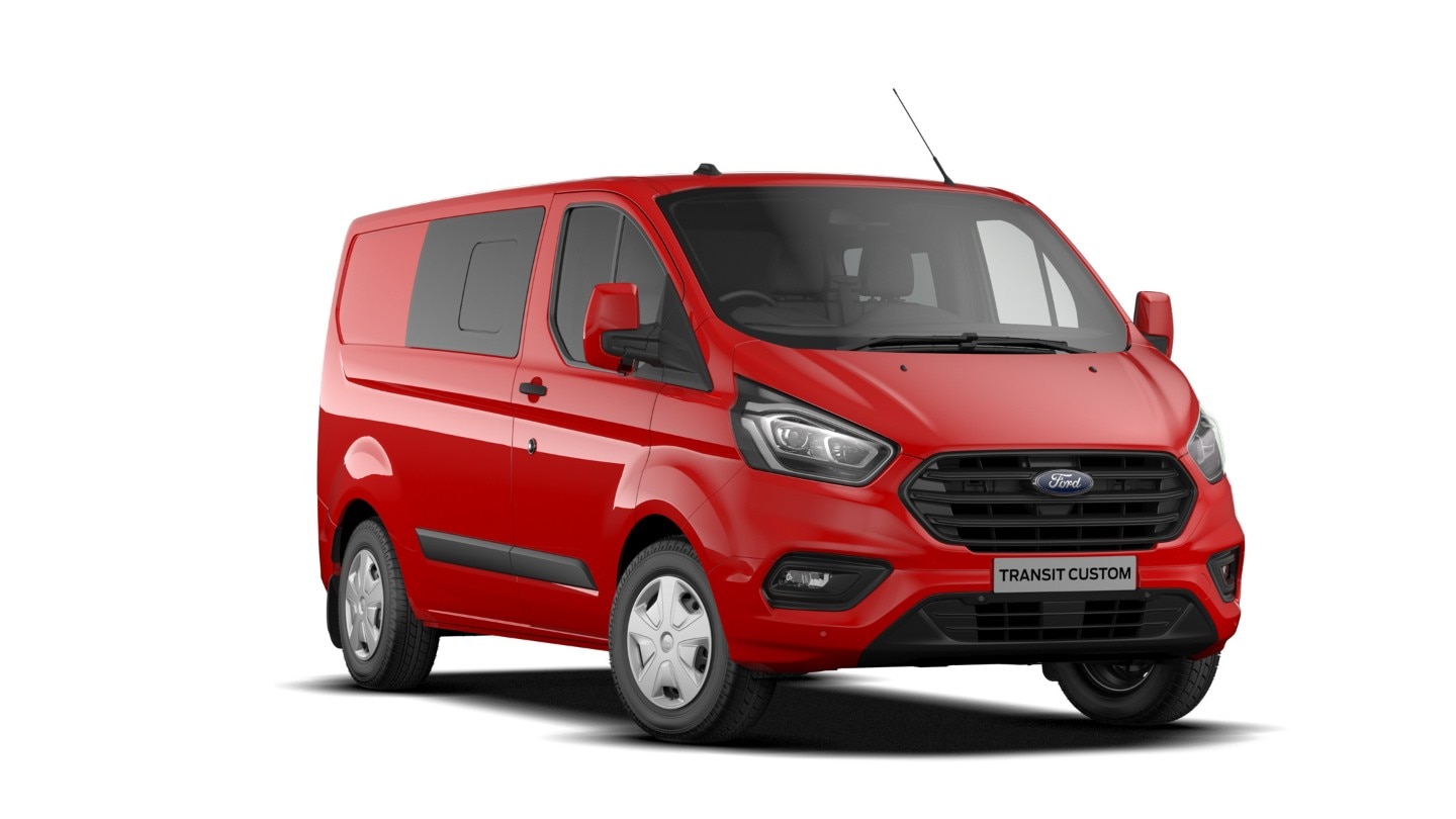 Transit Custom Double Cab-In-Van in Race Red 