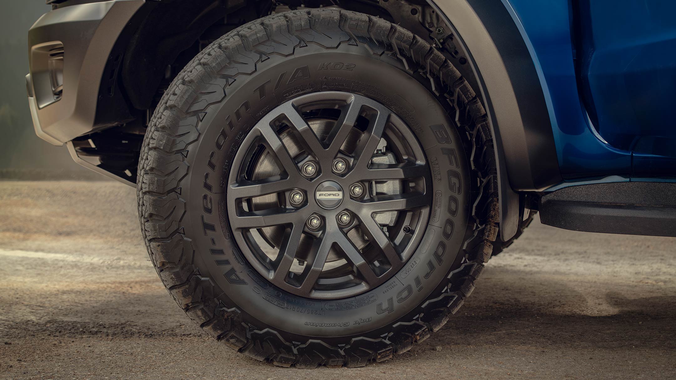 Ford Ranger Raptor tyre close up